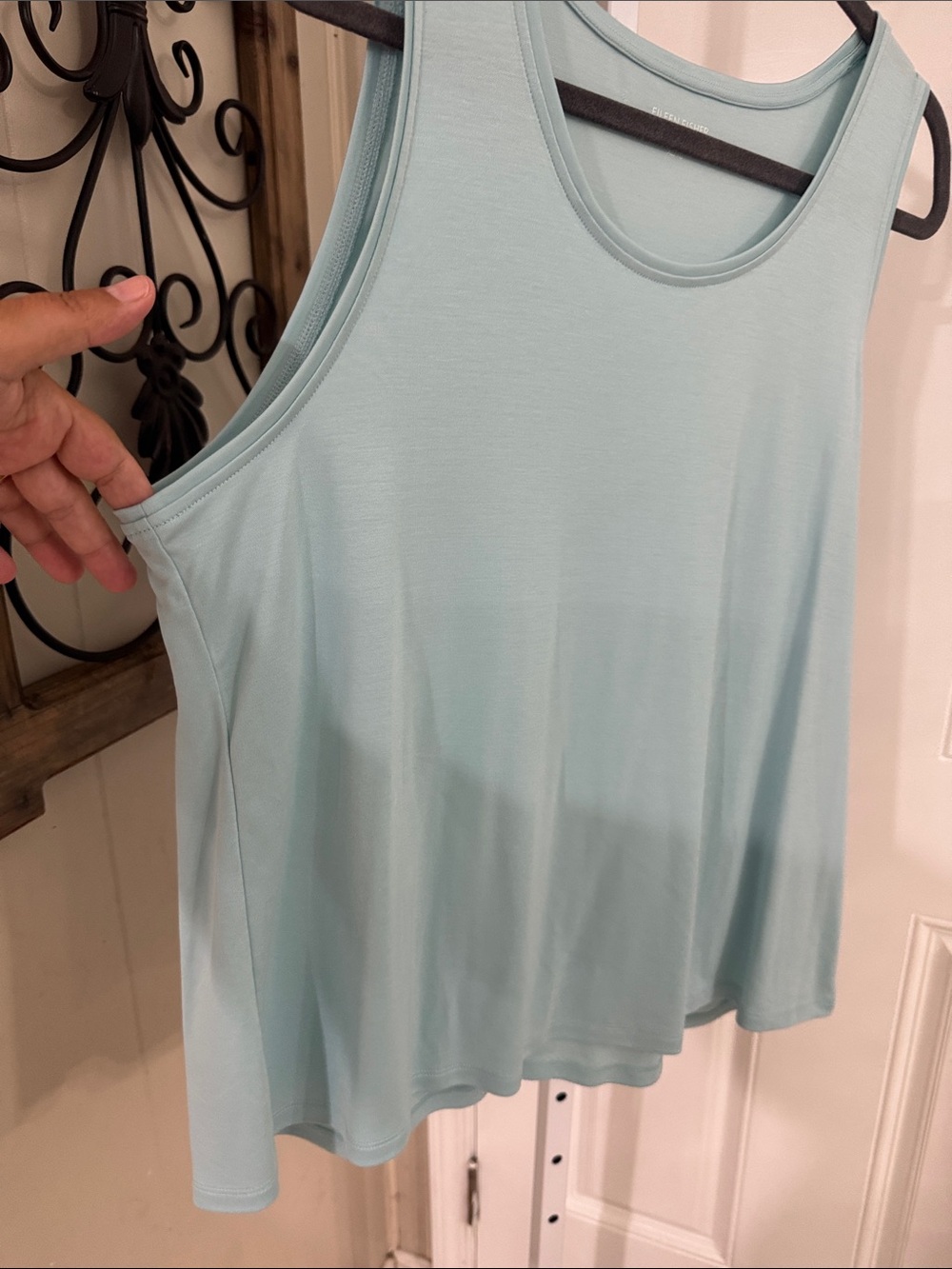 Eileen Fisher light blue Rounded Scoop Tank - Picture 3 of 5